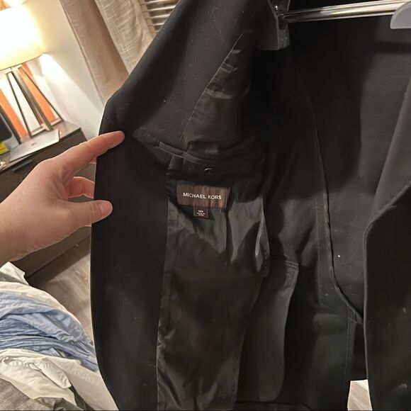 Michael Kors Navy Mens 3-Button Blazer 38R Double Zip Pockets - Picture 7 of 7